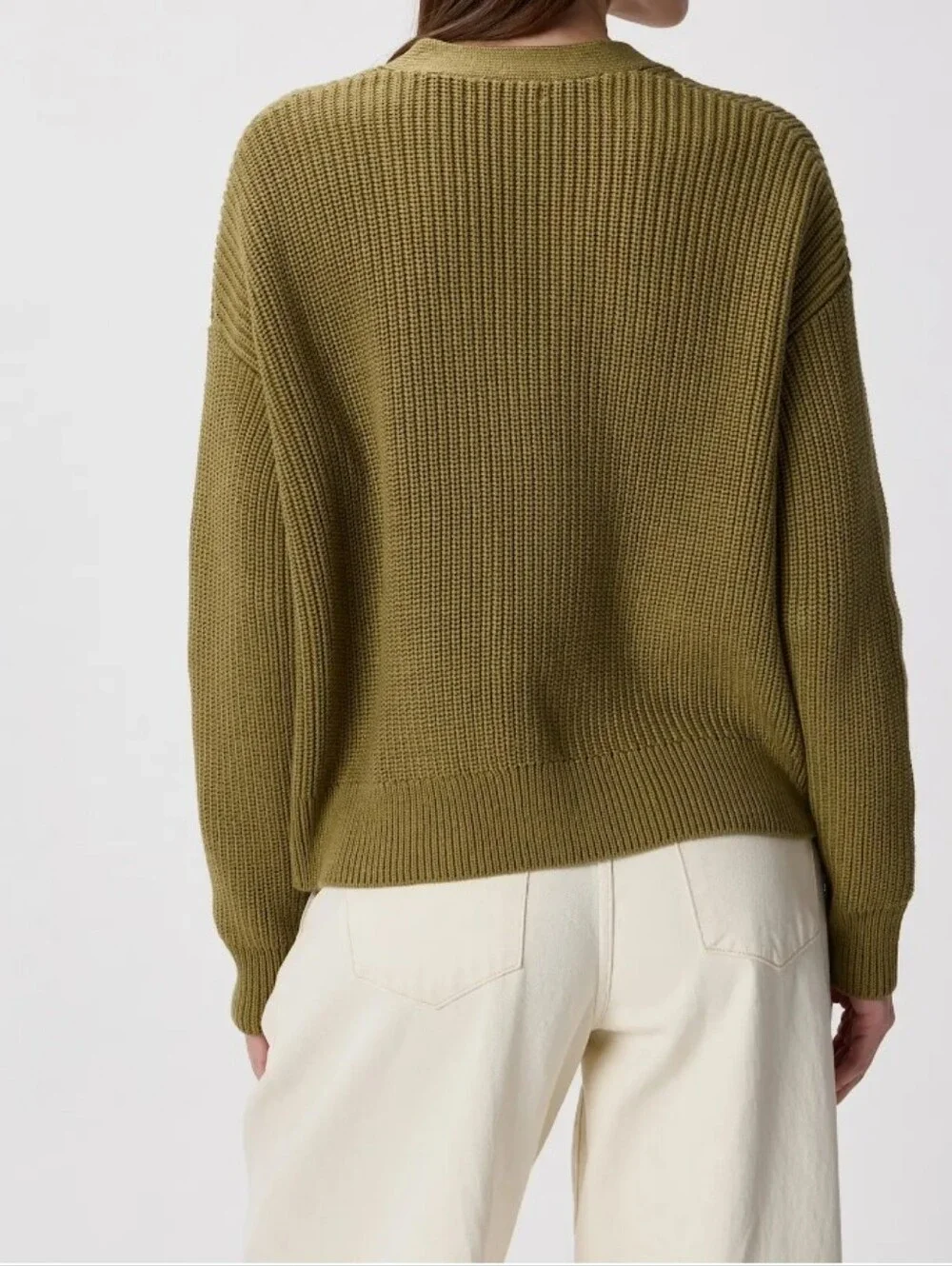 Quince 100% Organic Cotron Fisherman Boxy Cropped Cardigan